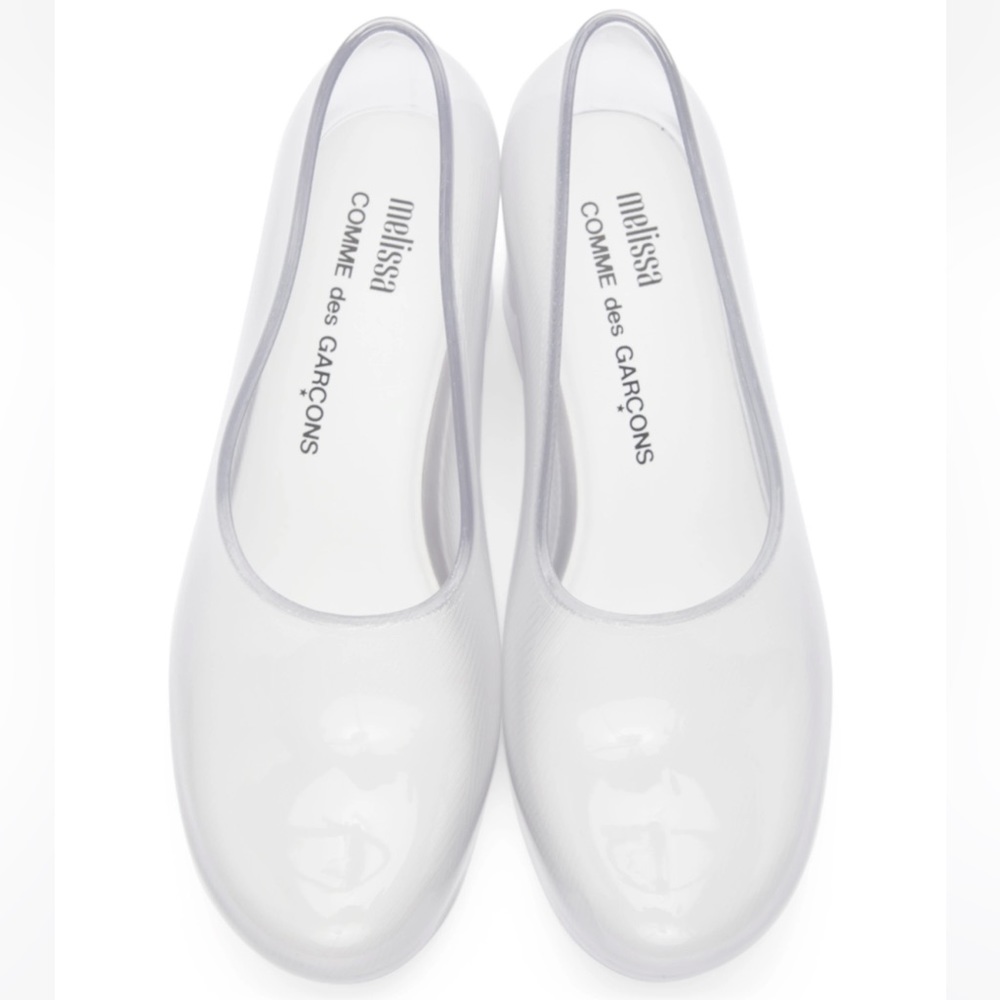 COMME DES GARÇONS
Transparent Melissa Edition PVC Heels
